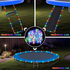 JMEXSUSS 2 Pack Christmas Lights Battery Operated Rope Lights Outdoor Waterproof Total 200LED 8 Modes Battery Powered String Lights with Remote for Car Trampoline Tree Christmas Decor (Multicolor)