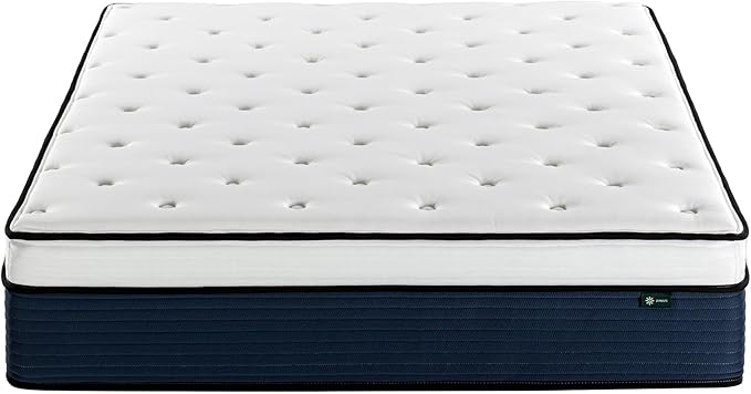 ZINUS 14 Inch Cooling Comfort Support Hybrid Mattress [New Version], King, Fiberglass Free, Medium Plush, Cooling Motion Isolation, Certified Safe Foams & Fabric, Mattress in A Box