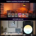 Philips Hue Smart LED A19 Bulb, White & Color Ambiance, E26 Base, 7.2W, Full Spectrum Light 1000K-20000K, 810 Lumens, Dimmable, Works with Alexa, Google,& Apple Home, 4pk