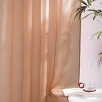 NICETOWN Voile Sheer Terracotta Curtains 96 inches Long 2 Panels Set, Grommet Casual Window Treatments with Light Filtering Airy & Elegant for Bedroom/Living Room, W54 x L96