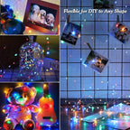 Brizled 2 Pack Each 200 LED 66ff Multicolor Solar Christmas Lights, Colored Solar String Lights 8 Modes Twinkling Fairy Lights with Memory Waterproof Twinkle Lights for Outdoor Garden Party Tree Decor