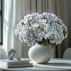 10PCS Faux Hydrangea Flower Hydrangea Artificial Flowers Hydrangea Bouquet Faux Flower Table Centerpieces for Home Wedding Bridal Bouquet Office Party DIY Floral Decor