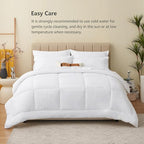 CozyLux Full Size Comforter Sets White, 7 Pieces Bed in a Bag, White Comforter Full Size, All Season Bedding Sets with Stitch Quilted Comforter, Flat Sheet, Fitted Sheet, Pillowcases