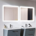 36x36 Inch LED Bathroom Mirror - 3 Colors, Dimmable, Anti-Fog, Wall Mounted Smart Vanity Mirror