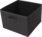 MAX Houser 4-Shelf Hanging Closet Organizer, Space Saver, Cloth Hanging Shelves with 2 Side Pockets, Foldable (Black)