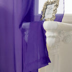 HUTO Purple Sheer Curtains 54 inches Long for Bedroom Top Rod Pocket Sheer Window Panels Curtains for Nursery Living Room 52 by 54 Inch Length Set of 2