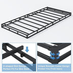 Twin Box Spring - 4 Inch High Profile Box Spring for Twin Bed, Sturdy Metal Frame Mattress Foundation, Easy Assembly, Quiet & Noise-Free