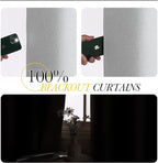 NICETOWN Vintage Open Linen Weave Flax Wall to Wall Room Dividers Curtain for Patio Sliding Door, Off White, 100% Blackout Curtains 84" Long, Soundproof Window Treatment Drapes for Hall Room