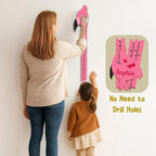 Personalized Growth Chart for Wall, Wooden Height Chart for Kids, Cute Height Measurement for Child/Girls/Boys, Baby and Toddler's Playroom/Kid's Room/Nursery Decor, Flamingo