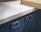 Goo-Ki Satin Nickel Cabinet pulls with 3''(76mm) Hole Center,Modern Zinc Alloy Finger Pulls for Drawer,Wardrobe,Cupboard,6 Pack