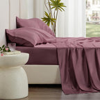 Love's cabin Twin Satin Sheets Sets - 3 Piece Rose Taupe Silky Bed Sheets with Deep Pockets, Luxury Silk Feel Satin Twin Size Sheet Set Bedding Set (1 Flat Sheet,1 Fitted Sheet,1 Pillow case)
