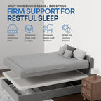 Nutan Inch Sturdy Box Spring for Mattress Support-Durable and Fully Assembled, Natural Wood Queen, White, 2" Foundation