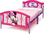 Delta Children Plastic 3D-Footboard Twin Bed, Disney Minnie Mouse Snooze 6 inch Memory Foam Twin Mattress (Bundle)