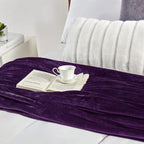 Walensee Fleece Blanket Plush Throw Fuzzy Lightweight (Queen Size 90x90 Purple) Super Soft Microfiber Flannel Blankets for Couch, Bed, Sofa Ultra Luxurious Warm and Cozy for All Seasons