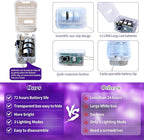 ZGWJ 50 Pack Fairy Lights Battery Operated, 7ft 20 Mini LED Fairy String Lights Silver Wire 3 Modes for DIY, Parties, Wedding, Bedroom, Halloween Christmas Decoration Purple
