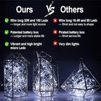 MUMUXI Fairy Lights with Remote Control, 33 Ft 100 LED Battery Operated String Lights, Waterproof Decorative Lighting for Outdoor and Indoor, Cool White LED for Christmas, Halloween, Festive Events
