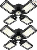 LED Garage Lights Bulb 2 Pack - 120W, 12000LM 6500K Led Shop Light with 4+1 Deformable Panels, Basement Barn Light, E26/E27 for Warehouse, Shop