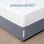 Box Spring Cover Full Size, Alternates for Bed Skirt, Smooth and Elastic Woven Material Wrap Around 4 Sides of The Box Spring, Wrinkle & Fading Resistant, Washable, Dustproof, Grey