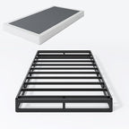 Twin Box Spring 5 Inch Low Profile Heavy Duty Metal Structure with Easy Clean Fabric Bed Cover, Non-Slip, No Noise, Easy Assembly