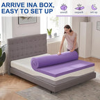 SINWEEK 3 Inch Gel Memory Foam Mattress Topper Ventilated Soft Pressure Relieve Mattress Pad, Breathable Bed Topper, CertiPUR-US Certified, Full Size