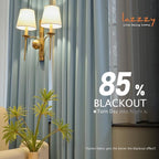 Lazzzy Velvet Blackout Curtains Thermal Insulated Room Window Drapes Super Soft Luxury Curtains for Living Room Bedroom Rod Pocket 2 Panels, Misty Blue, 52" W x 72" L