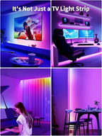 LED Lights for TV, 23ft Backlights for 75-100in TV, RGB Backlight with Music Sync Bluetooth APP and Remote Control, USB Powered LED Strip for Bedroom Home Decor