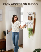AMADA HOMEFURNISHING Coat Rack Wall Mount 2 Pack, Wall Hooks for Coats, Hats - White
