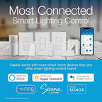 Lutron Caseta Original Smart Light Switch (Lutron Smart Hub Required), for Home, LED Lights, and Fans, 6 Amp, Single-Pole/3-Way, Neutral Required, PD-6ANS-LA, Almond, 12 Pack