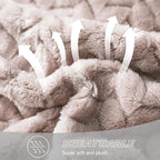 Exclusivo Mezcla Fleece Throw Blanket for Couch, 50x70 Inches Soft Cozy Jacquard Flannel Blankets, Lightweight Fuzzy Plush Warm Throws for Winter,Camel