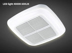 Tech Drive Very-Quiet 80 CFM, 1.5 Sone No Attic access Needed Installation Bathroom Ventilation and Exhaust Fan With LED light 4000K 800LM (80CFM),Ceiling Mounted Fan,Easy to Install