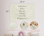 Mental Health Inspirational Rectangular Banner-Positive Affirmation Flag for Kids Teen Counselor Teacher,Classroom Therapy Office Homeschool Reading Room Wall Decor-What's the Best That Could Happen