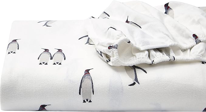 Eddie Bauer - Twin Sheets, Cotton Flannel Bedding Set, Brushed For Extra Softness, Cozy Home Decor (Rookeries, Twin)