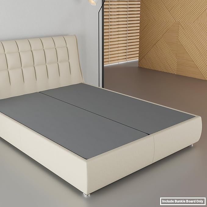 Spinal Solution, 1.5-Inch Split Bunkie Board for Mattress/Bed Support - Fully Assembled, Improved Comfort and Support, Full, Gray