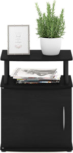 Furinno Jaya End Table, One, Black Wood