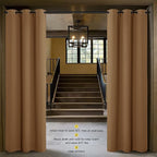 NICETOWN Interior Doorway Curtains for Faux Accordion Door, Noise Reducing Pet Dog Friendly Blackout Privavy Folding Separator Back/Front Door Curtain (1 Pack, 8ft Tall x 5ft Wide, Gold Brown)