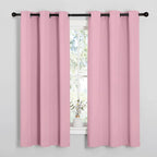 NICETOWN Bedroom Curtain Panels Blackout Draperies, Thermal Insulated Solid Grommet Blackout Curtains/Drapes (Crystal Pink, 1 Pair, 29 by 40-inch)