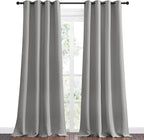 NICETOWN Silver Grey Room Darkening Curtain Panels 96" Long for RV, Play Room, Studio, Heat Block Out and Keep Warm Drapes Window Treatment Drapes for Doorway Entryway Patio (55" Width, 2 Panels)