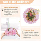 NUPTIO Flower Balls Flowers for Centerpieces: 2 Pcs 11.8 inch Diam Pink Artificial Rose Fake Flower Ball Arrangement Bouquet Wedding Centerpieces for Tables Wedding Centerpiece Decorations