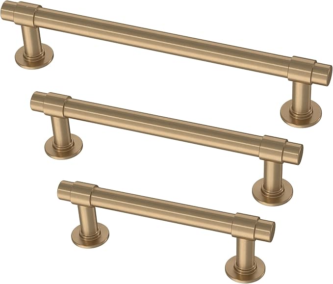 Franklin Brass Bar (20-Pack) Cabinet Handles 4" Hole Center Pulls | Champagne Bronze Hardware Kitchen Door, Drawers, Dressers, Furniture P29617K-CZ-B2