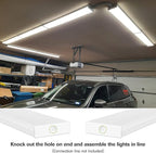 hykolity 4FT LED Wraparound Light, 40W, 4400lm, 4000K, [2-lamp 32W Fluorescent Equiv.], 4 Foot LED Wrap Light Fixture, Flush Mount Office Ceiling Light for Garage, Office, Kitchen, ETL Listed