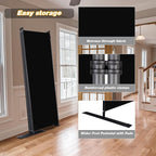 Room Divider, 6 Panel Folding Privacy Screens with Wider Support Feet, 6 Ft Portable Room Partition for Room Separator, 132" W X 71" H, Black