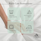 Linen Home 100% Cotton Percale Sheets California King Size, Pastel Turk, Deep Pocket, 4 Pieces Set - 1 Flat, 1 Deep Pocket Fitted Sheet and 2 Pillowcases, Crisp Cool and Strong Bed Linen