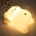 Sleepy Snoring Bear Night Light for Kids, Cute Animal Silicone Nursery Night Lamp with Snoring Sound, Breathing Bear Gifts for Birthday Xmas