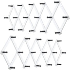 WEBI Accordion Wall Hanger,Wooden Expandable Coat Rack,Accordion Hat Rack for Wall for Hats,Caps,16 Peg Hooks,Black White,2 Packs