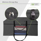 Cuddly Nest Folding Mattress Storage Bag - Heavy Duty Carry Case for Tri-Fold Guest Bed (Fits 4" Twin & Twin XL Mattress,Black)