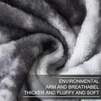 Richave Fuzzy Blanket for Couch - Tie Dye Grey,Premium Lightweight Anti-Static, Cozy and Furry Faux Fur, Reversible Throw Blankets for Sofa and Bed, 50x60 Inches,Tie Dye Grey