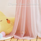NICETOWN Romantic Wedding Ceremony Arch Decor Scarfs, Pink Ombre Sheer Scarf Curtains Window Valances for Girls Room/Bed Canopy/Birthday Party, 2 Pieces, W60 x L216