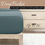 Linen Market Bed Sheets for Twin Size Bed (Ocean) - Sleep Better Than Ever with These Soft and Cooling Twin Sheets - Deep Pocket Fits 16" Thick Beds - 4 Piece Twin Sheet Set
