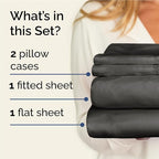 Twin XL 4 Piece Sheet Set - Comfy Breathable & Cooling - Ultra-Soft Hotel Luxury Bedding Set w/ 8-16 Inch Deep Pockets - 1 Flat & 1 Fitted Sheet & 2 Pillowcases - Wrinkle Free & Easy Care - Charcoal