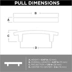 Franklin Brass (10-Pack) – Soft Iron Cabinet Handles, 3 Inch Hole Center, Pulls for Drawers, Kitchen Cabinet Door, Dressers | Pierce